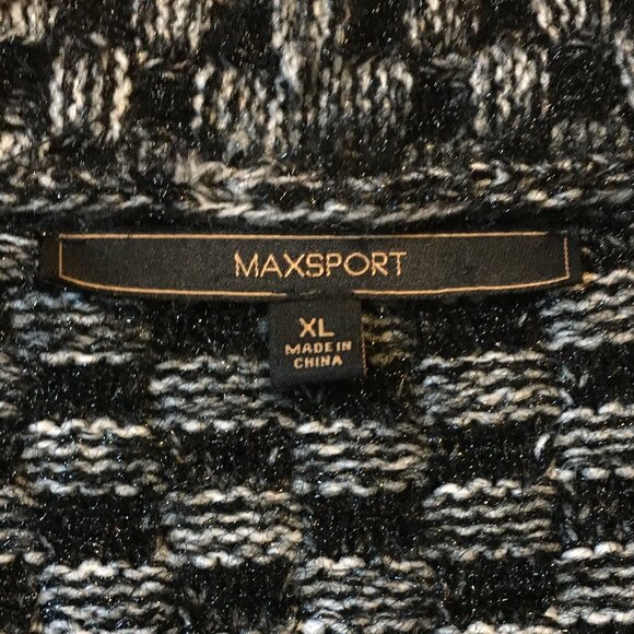 MaxSport Heavy Cozy Checkered Long Open Sweater Cardigan - Picture 10 of 16